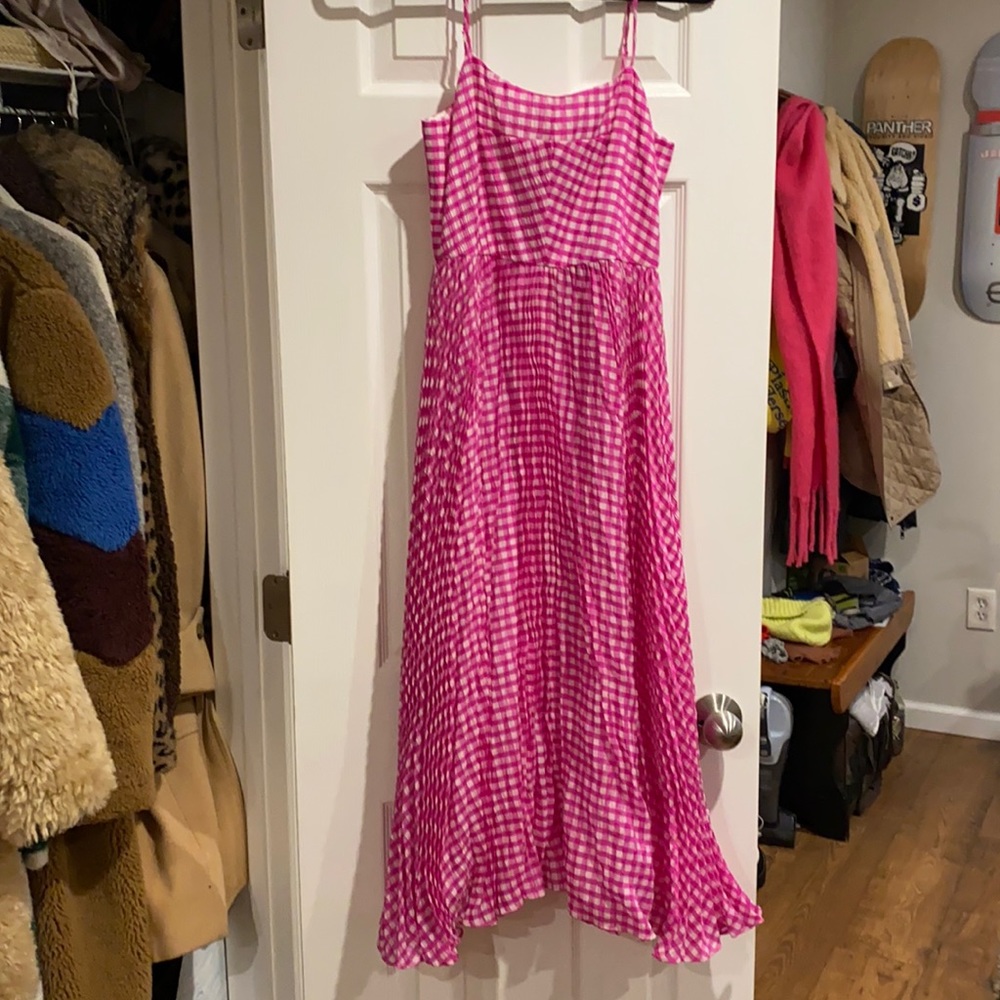 J. Crew Pink Gingham Dress
